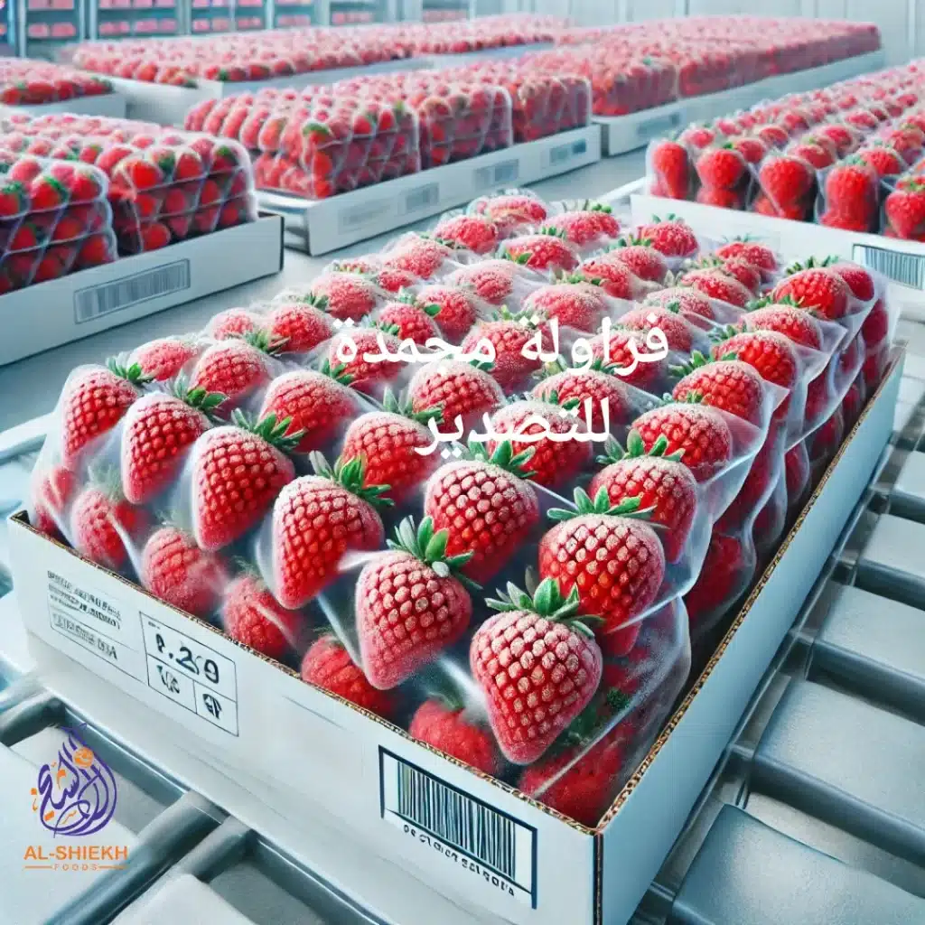 فراولة مجمدة للتصدير