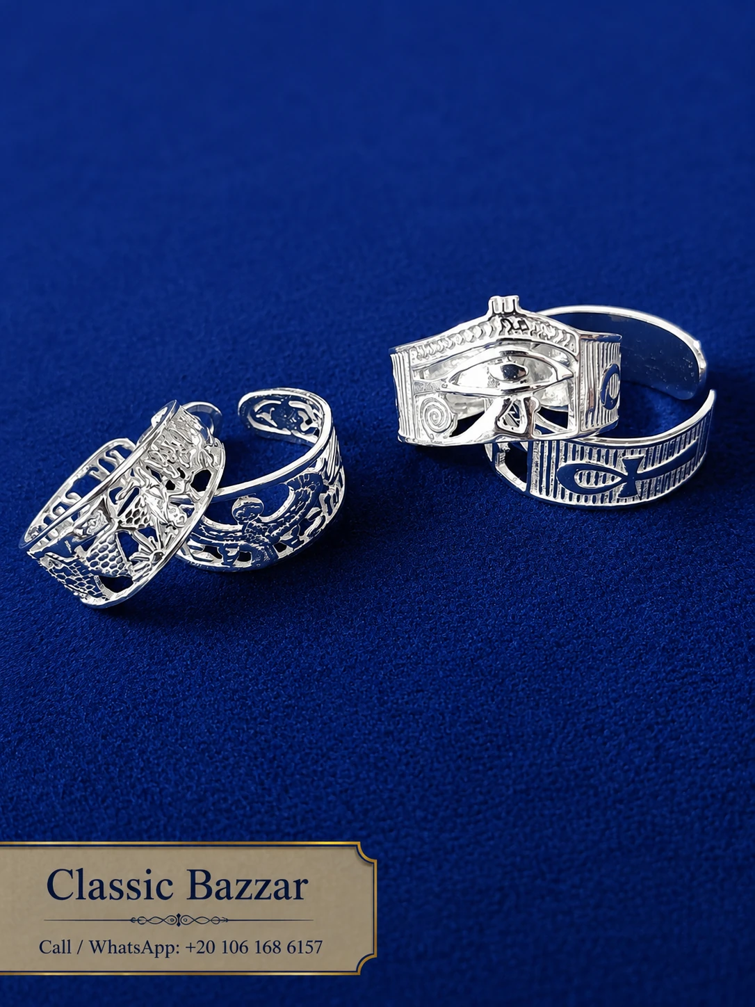 Ägyptisch inspirierte Ringe und Symbolgeschenke