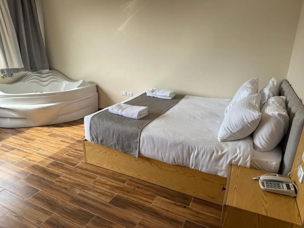 Selected guest room with an in-room jacuzzi at Dyafa hotel