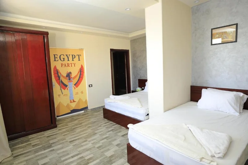 Family room at an affordable hotel near Grand Egyptian Museum