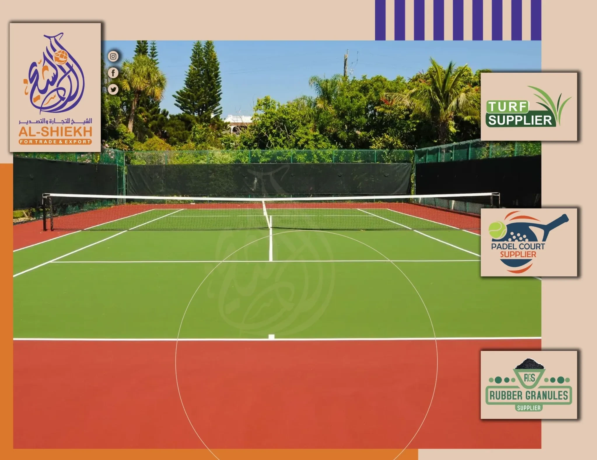 Sports flooring and court systems supplied from Egypt