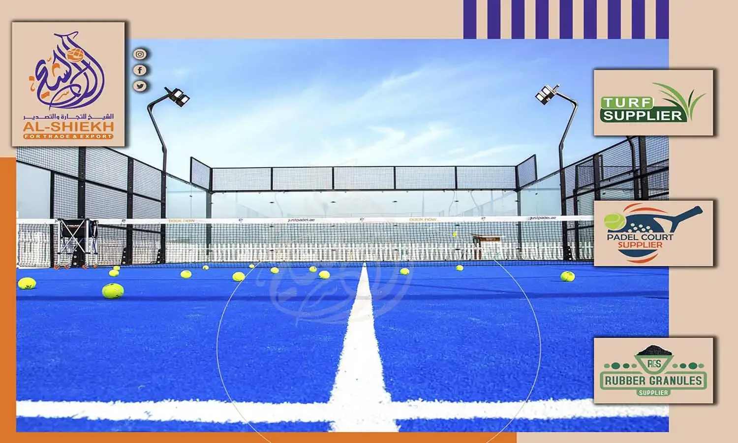 Artificial grass for padel court projects and sports facilities
