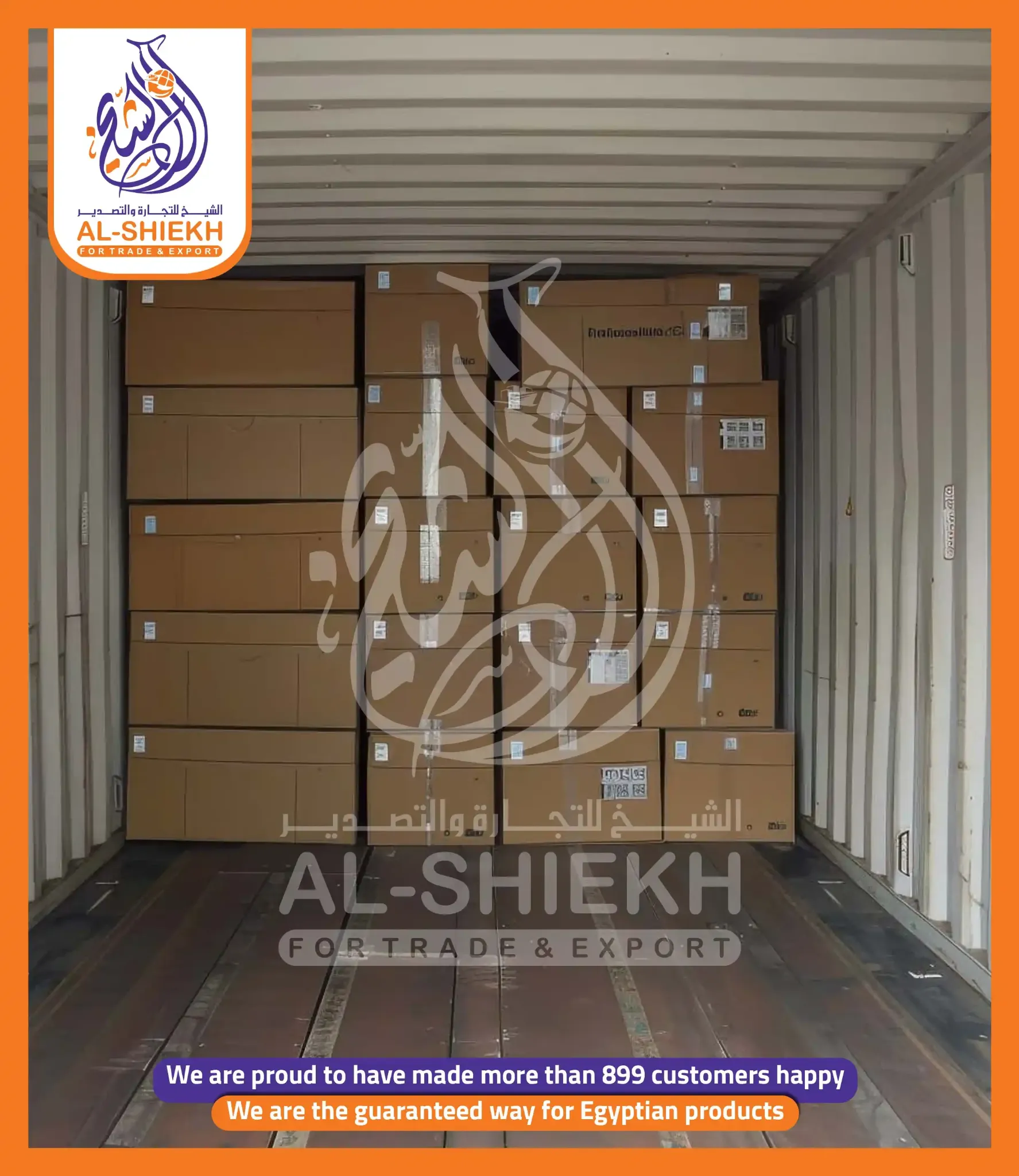 Al-Shiekh export container shipment from Egypt