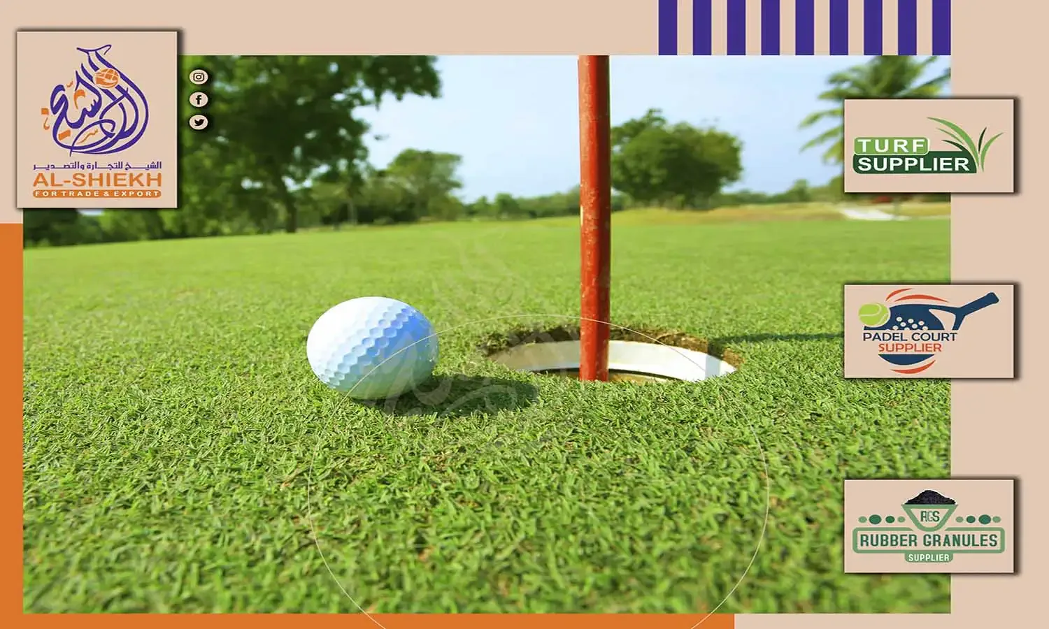 Golf ball on artificial grass putting surface