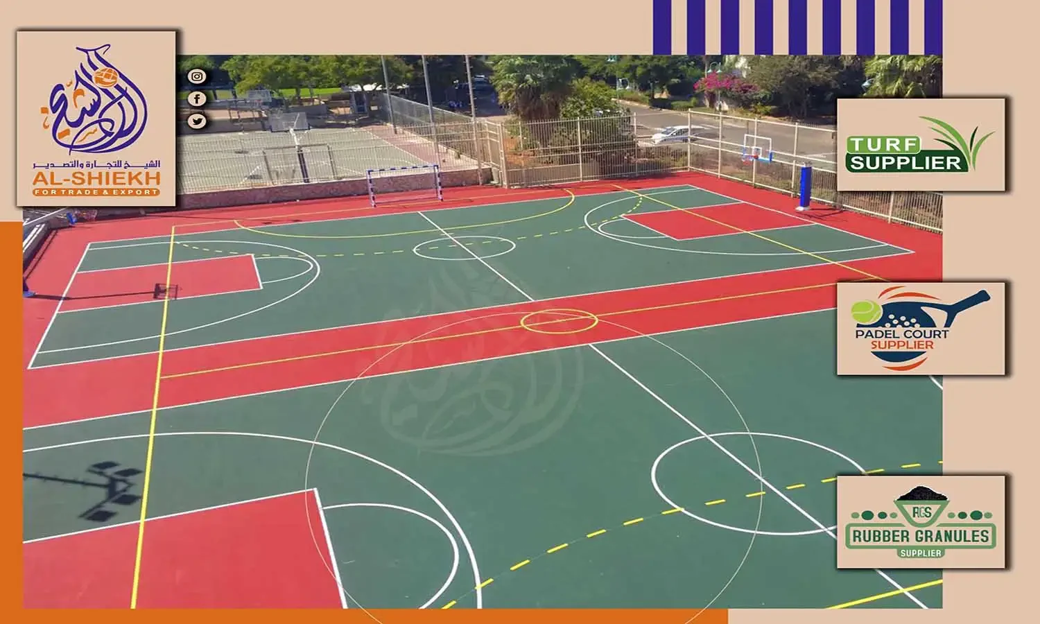 Acrylic tennis court surface in Egypt