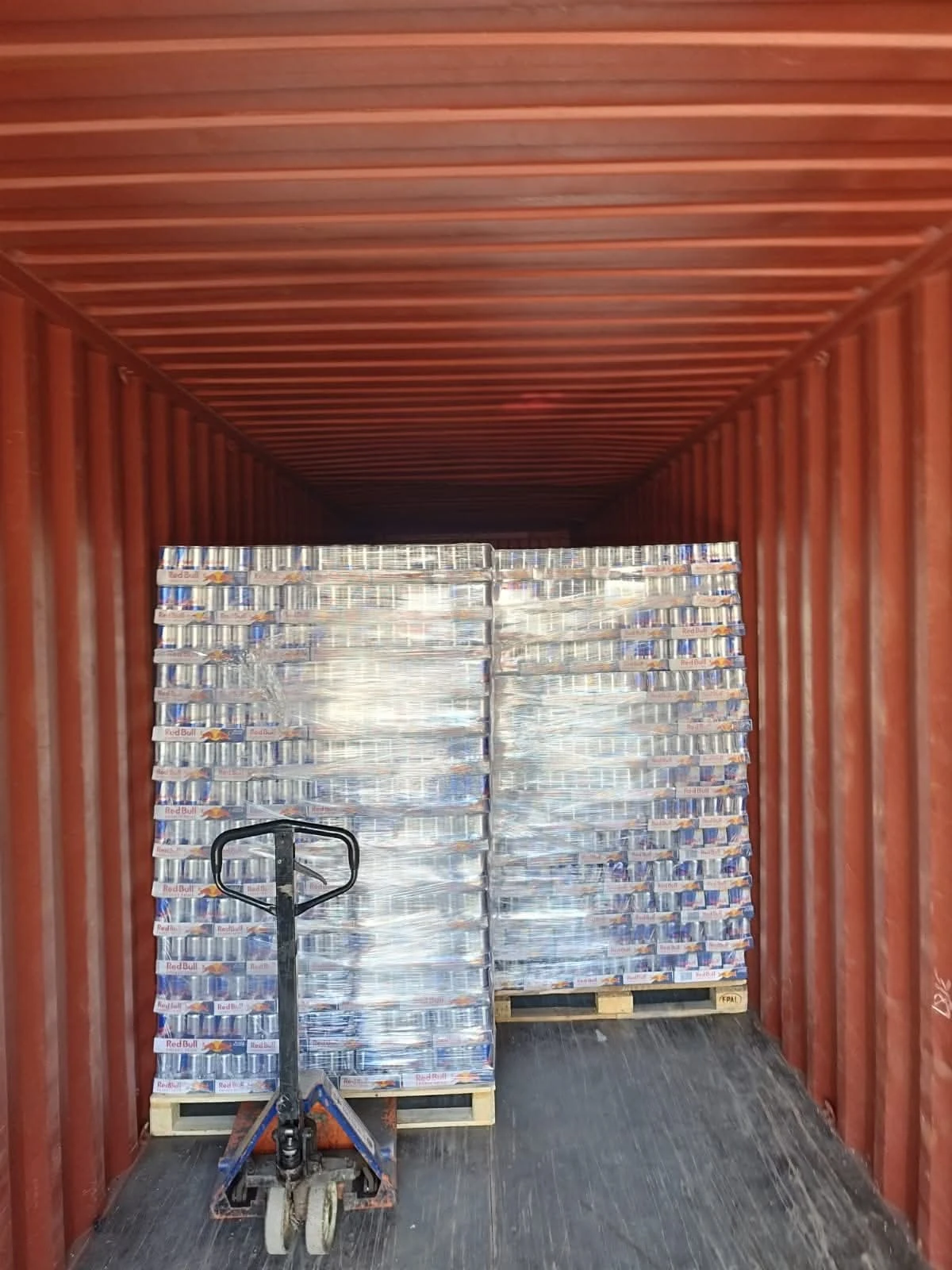 Red Bull container loading for export