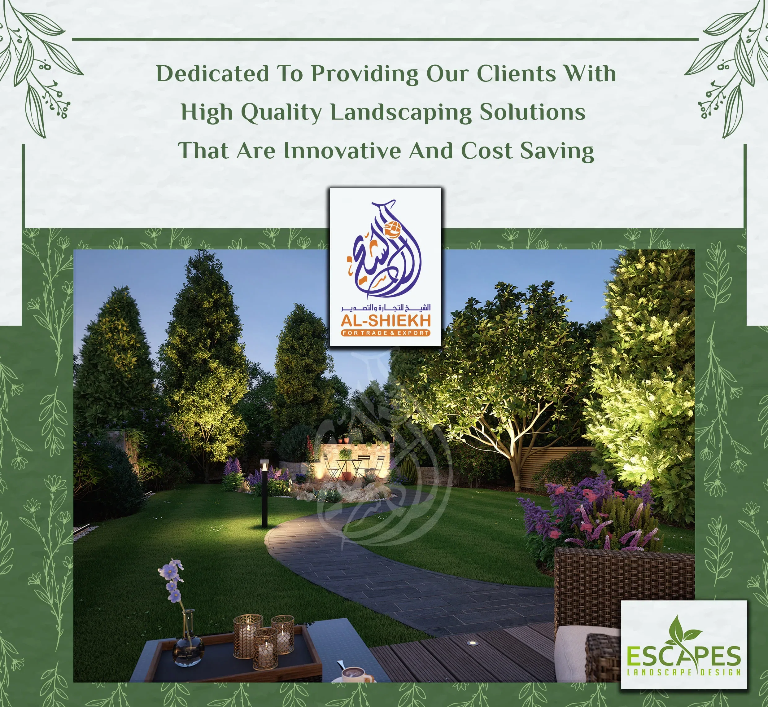 مشروع تنسيق حدائق ولاندسكيب من Escapes Landscape Design